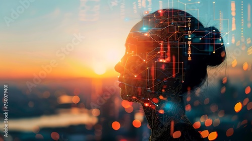 Futuristic Tech and AI Representation. Concept of Artificial Intelligence