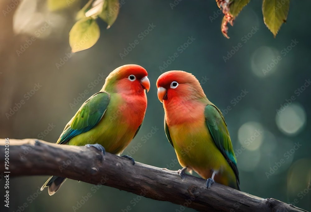 two parrots on a branch two parrots on a branch