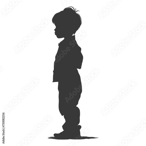 Silhouette asian boy black color only © NikahGeh