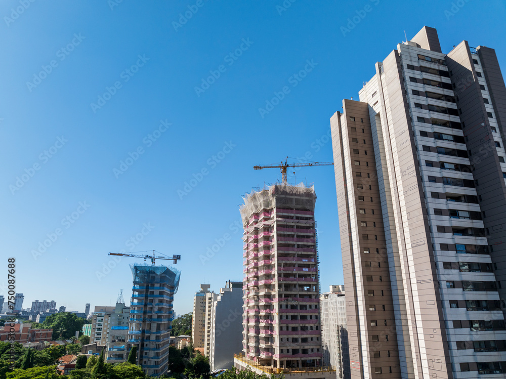 Foto aérea da região de Pinheiros em São Paulo, proxima ao cemitério do Araxá e tambem da avenida Paulista