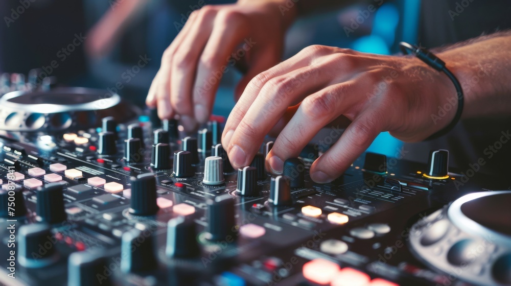 DJ hands at work DJ hands at work