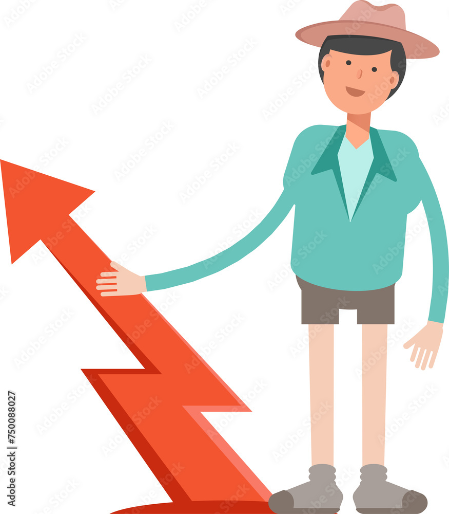 Boy Character and Arrow Chart
Boy Character and Arrow Chart