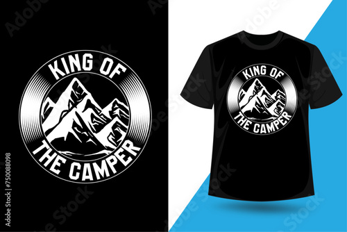 Kind of the camper, camping adventure, campfire t-shirt design, camping gift design vector