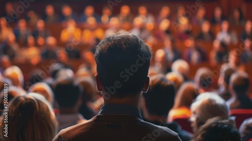 Audience engagement-themed images showcase the inclusive and participatory nature of conferences, where attendees are encouraged to voice their opinion photo