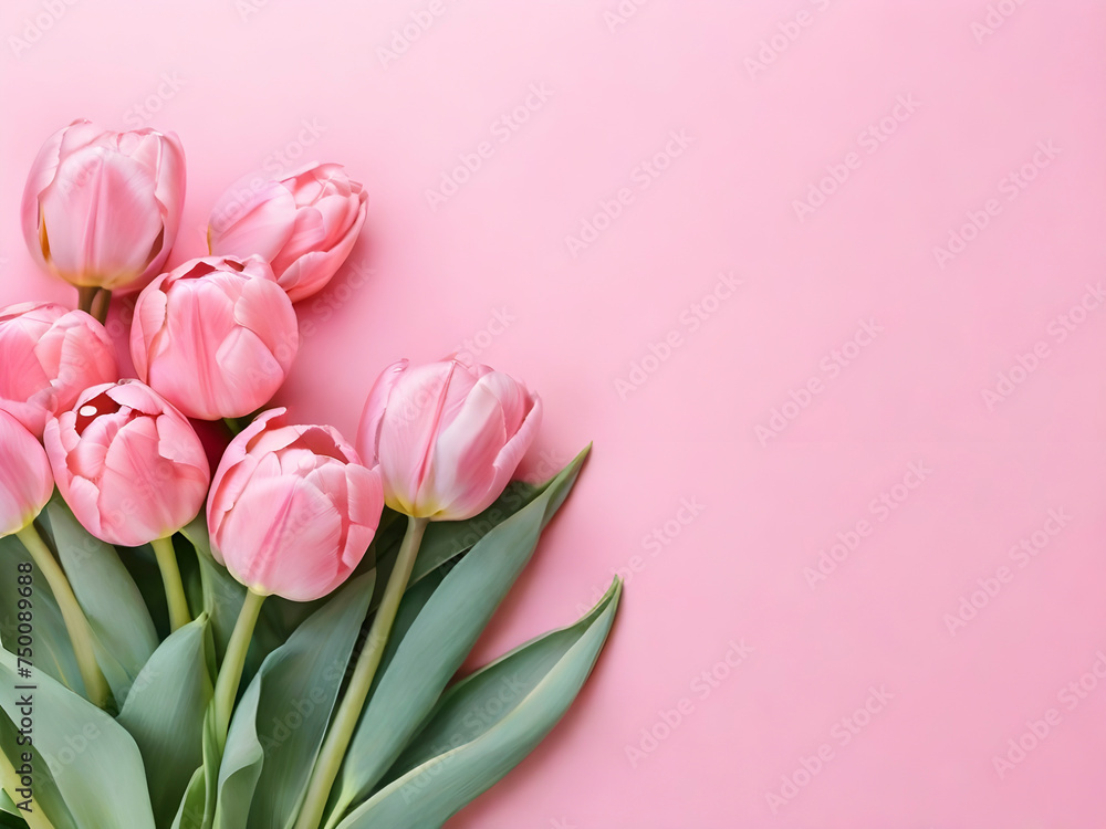 Obraz premium A Beautiful Composition of Pink Blossoms in a Bouquet