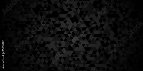 Modern geometric carve cube vector seamless technology black and gray angular background. Abstract geometric pattern gray Polygon Mosaic triangle Background, business and corporate background. photo