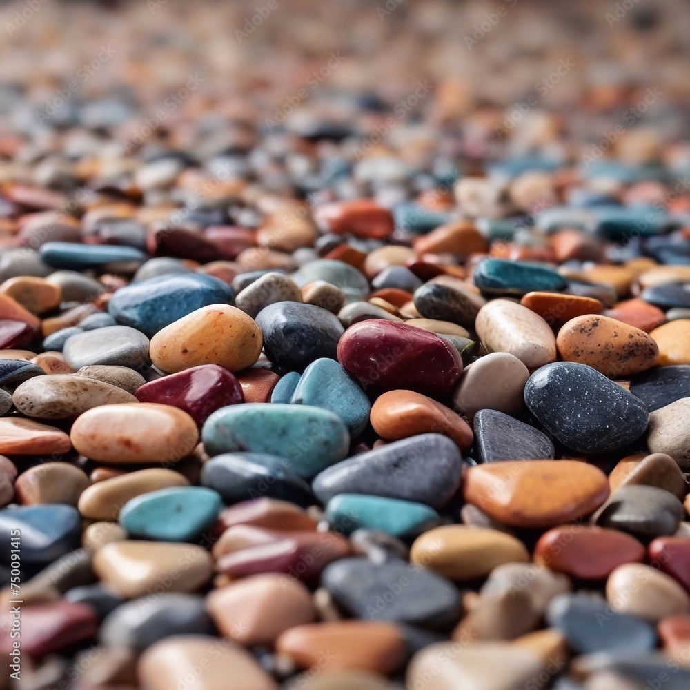 Colorful pebble stones background. AI generated illustration Colorful pebble stones background. AI generated illustration