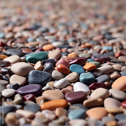 Colorful pebble stones background. AI generated illustration