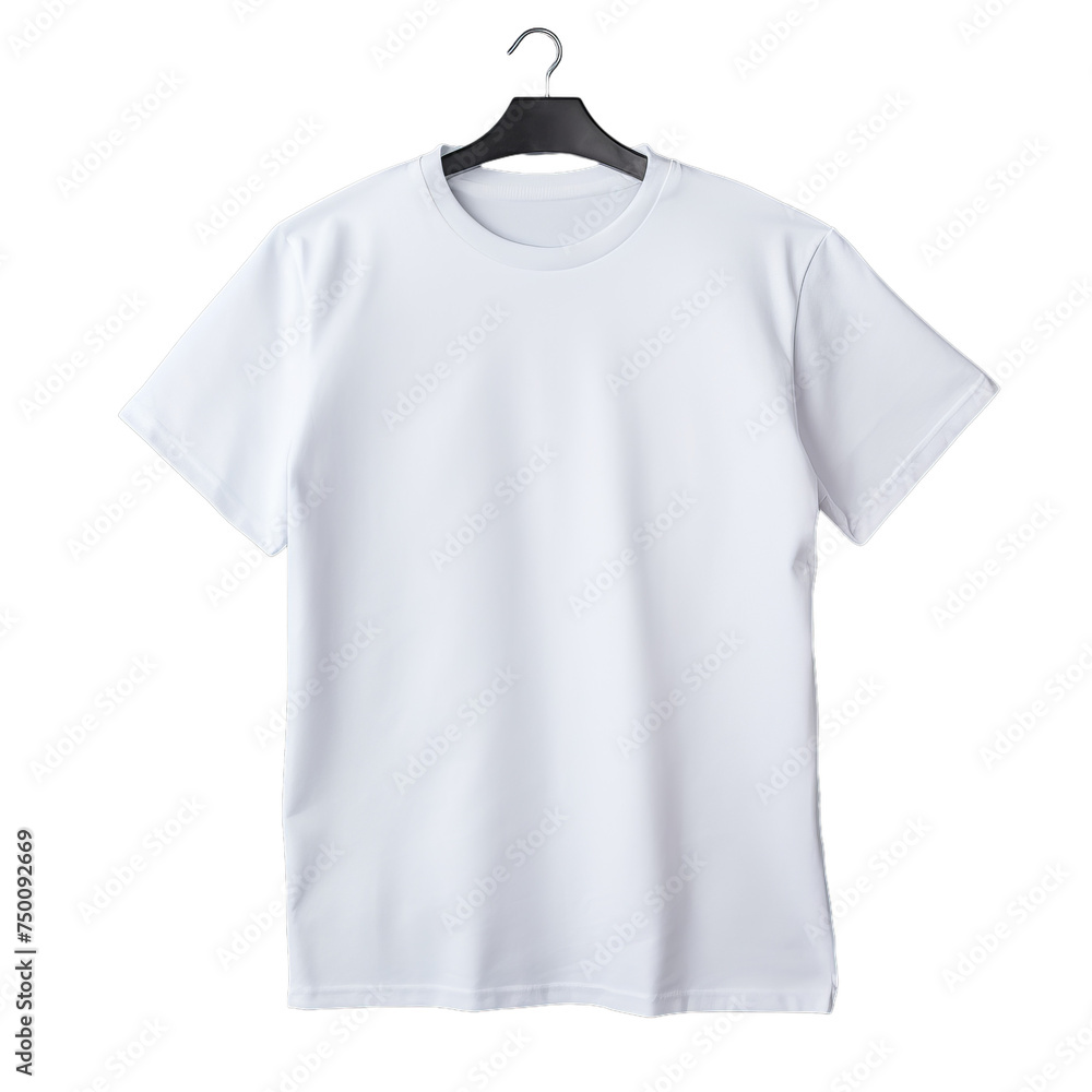 A plain white T-shirt isolated on transparent background, png A plain white T-shirt isolated on transparent background, png