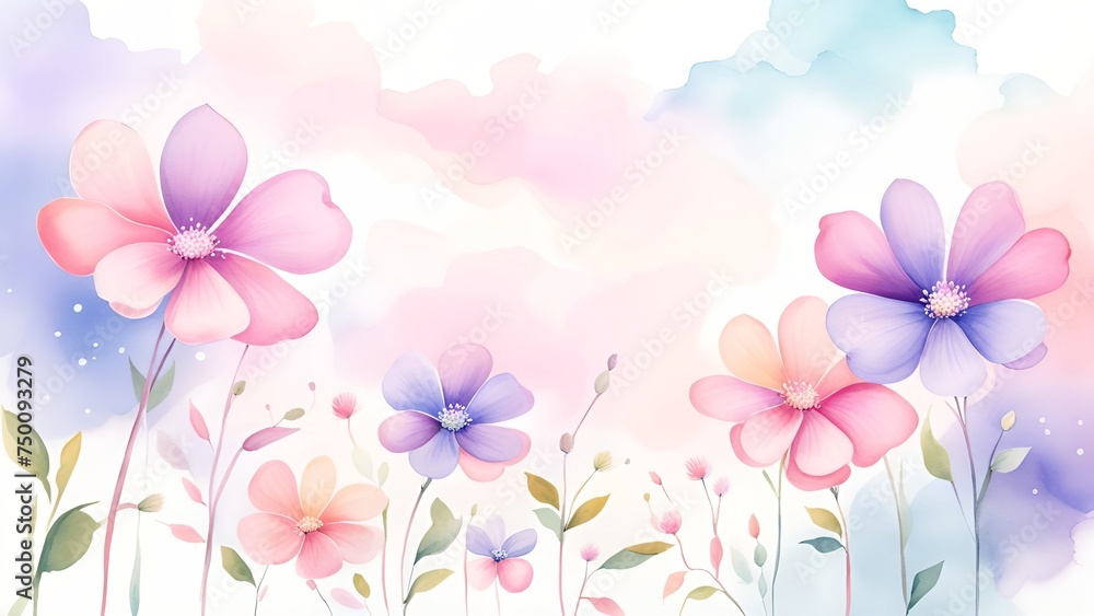 Obraz premium Pink Tulips, Flowers, and Lilies Bouquet background