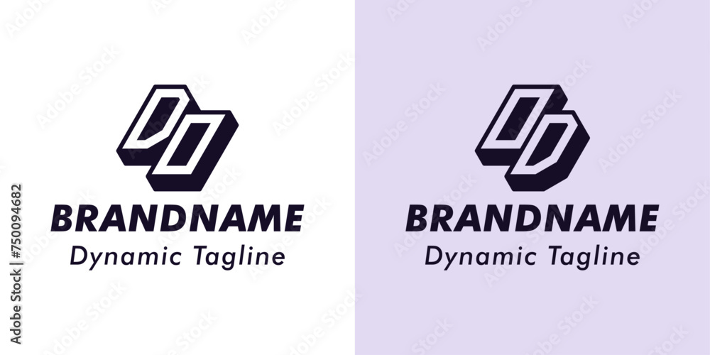 Letters DO and OD 3D Monogram Logo, Suitable for business with DO or OD initials Letters DO and OD 3D Monogram Logo, Suitable for business with DO or OD initials