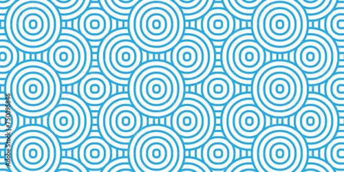 Minimal diamond geometric waves spiral pattern and abstract circle wave line. blue seamless tile stripe geomatics overlapping create retro square line backdrop pattern background. Overlapping Pattern.