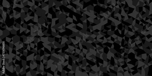 Geometric background vector seamless technology gray and black background. Minimal pattern gray Polygon Mosaic triangle Background, business and corporate background.