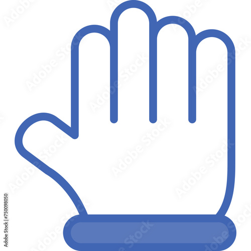 Gloves Vector Line Filled Blue Icon