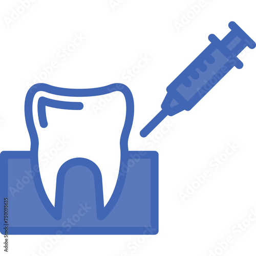 Anesthesia Vector Line Filled Blue Icon