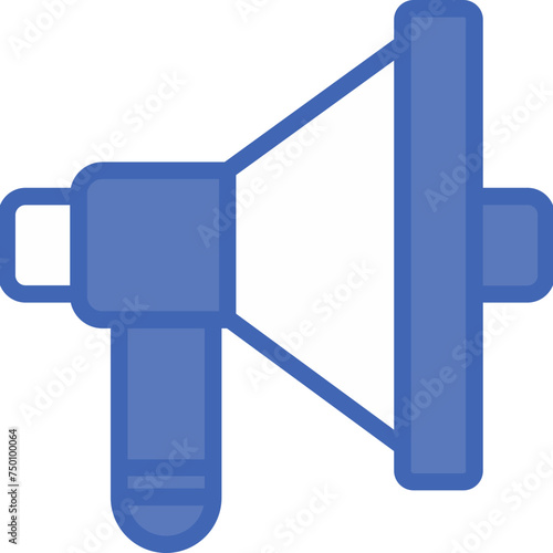 Protest Vector Line Filled Blue Icon
