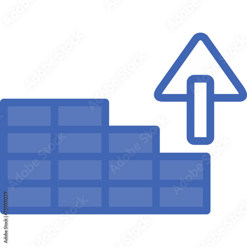 Trowel Vector Line Filled Blue Icon