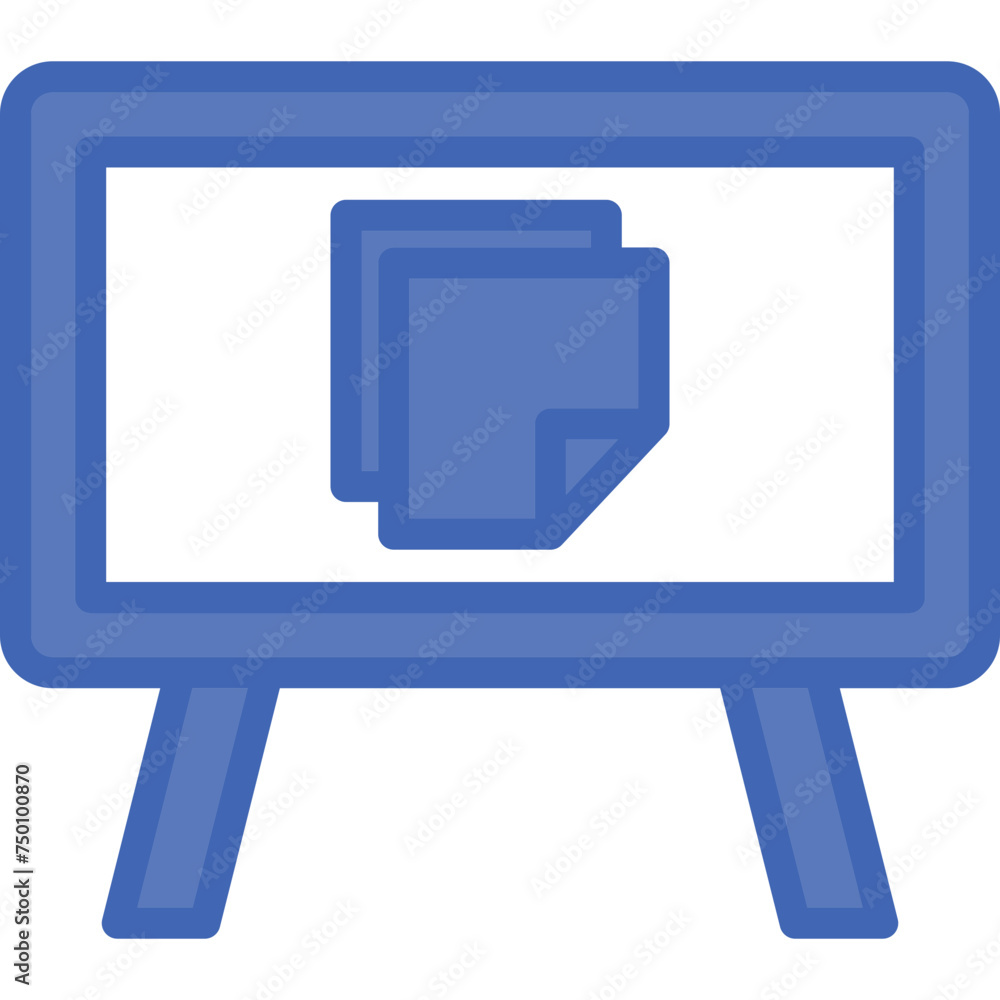 Board Vector Line Filled Blue Icon Board Vector Line Filled Blue Icon
