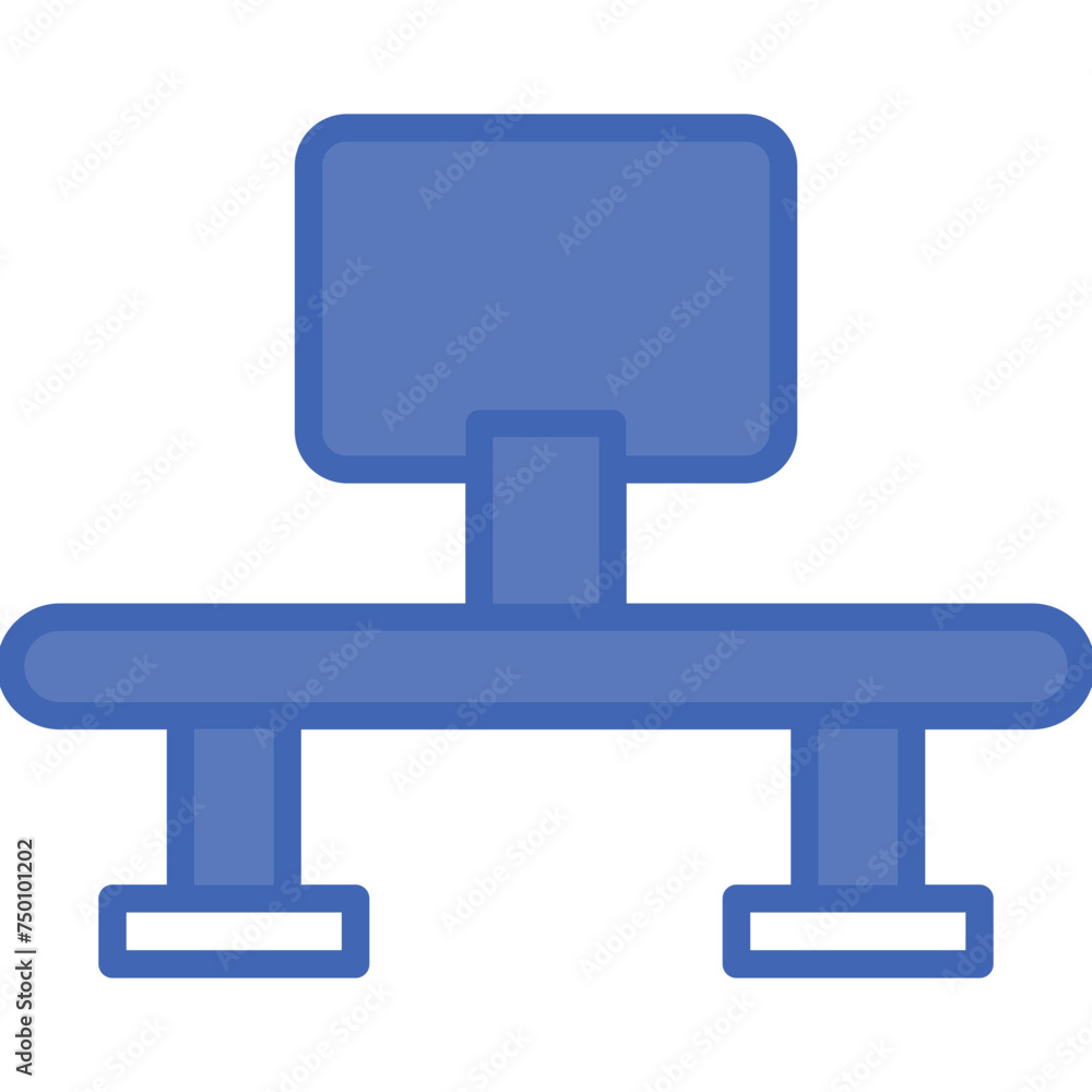 Stand Vector Line Filled Blue Icon Stand Vector Line Filled Blue Icon