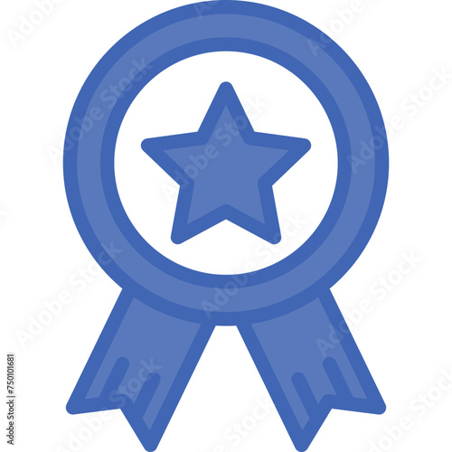 Reward Vector Line Filled Blue Icon