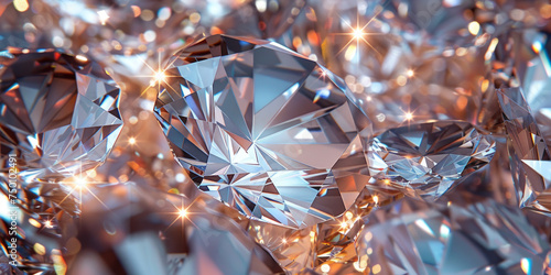 moltitudine di diamanti scintillanti, texture di diamanti splendenti, primo piano di miriade di diamanti