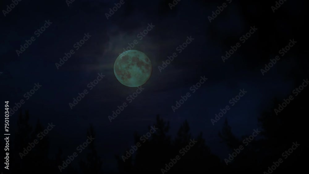 Full Moon, Clouds and thunder at Night. spooky and scary for opening-end screen, podcast, halloween, horror content Full Moon, Clouds and thunder at Night. spooky and scary for opening-end screen, podcast, halloween, horror content