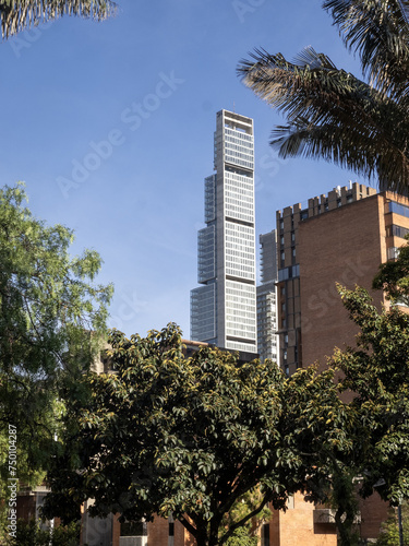 Obraz na płótnie Modern construction of high-rise buildings in Bogotá. Colombia w salonie