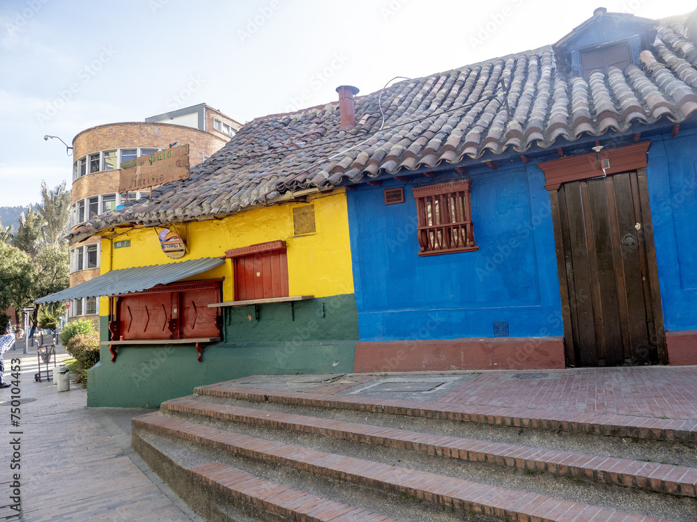 Colorful colonial houses in Bogota. Colombia