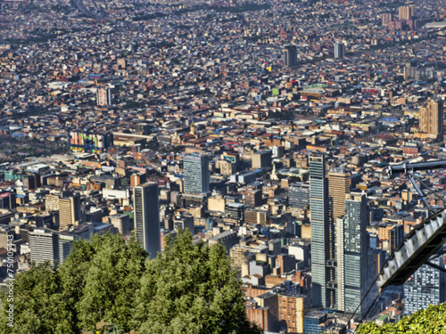 Obraz na płótnie Aerial view of Bogotá from Montserrat Bogotá. Colombia w salonie