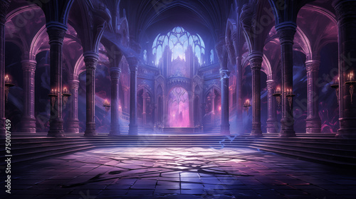 Enchanted Gothic Chapel with Ethereal Glow