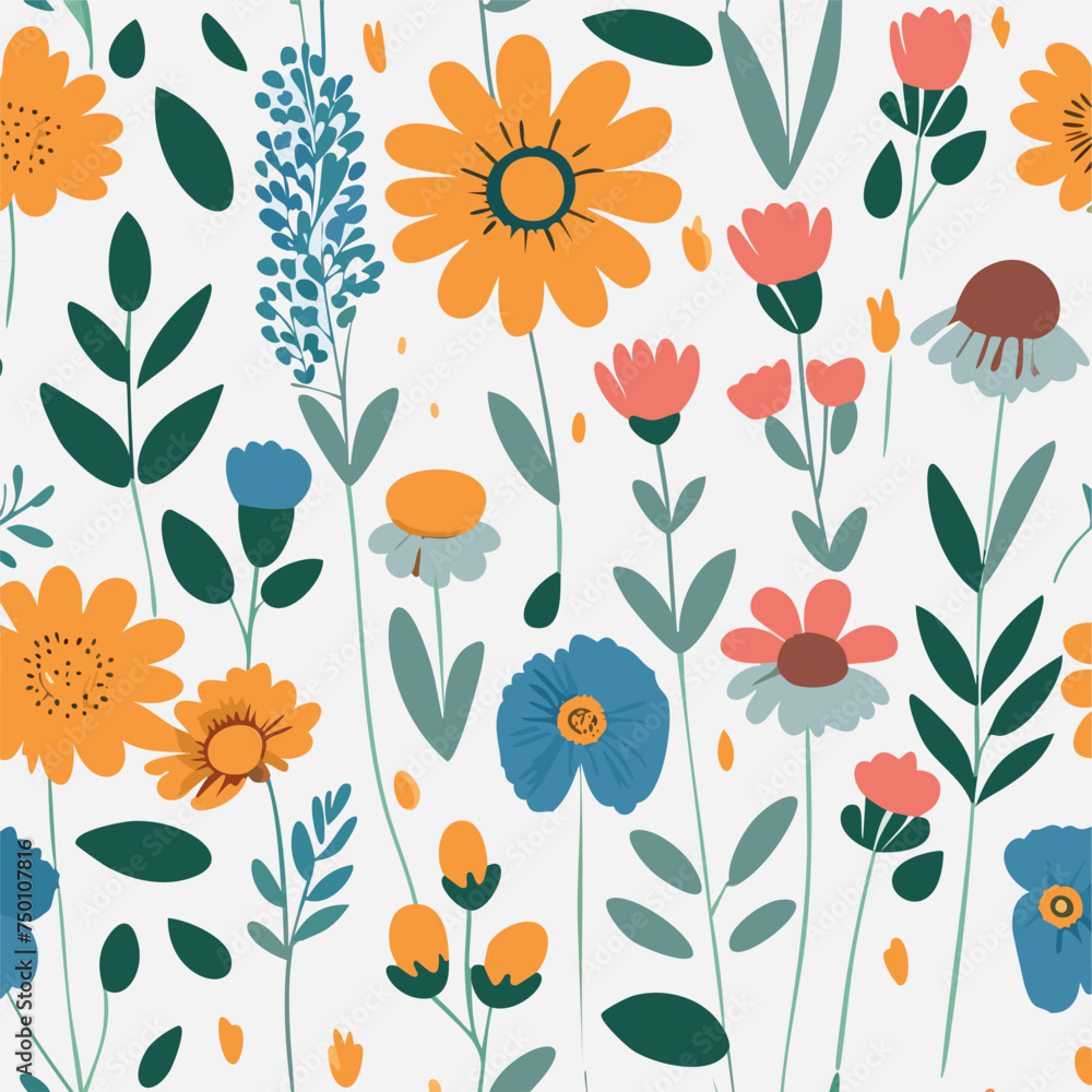 Seamless pattern with flowers Seamless pattern with flowers