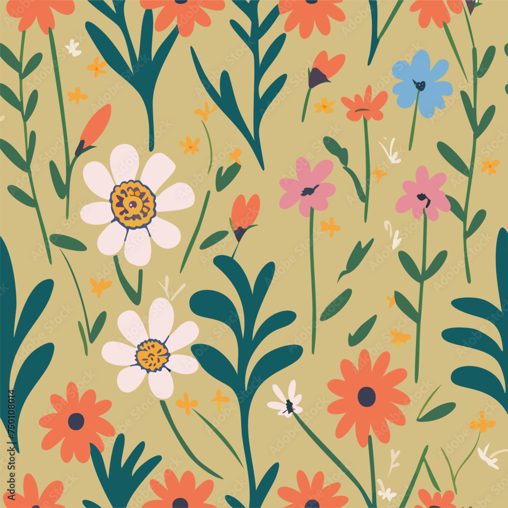 Seamless pattern with flowers Seamless pattern with flowers