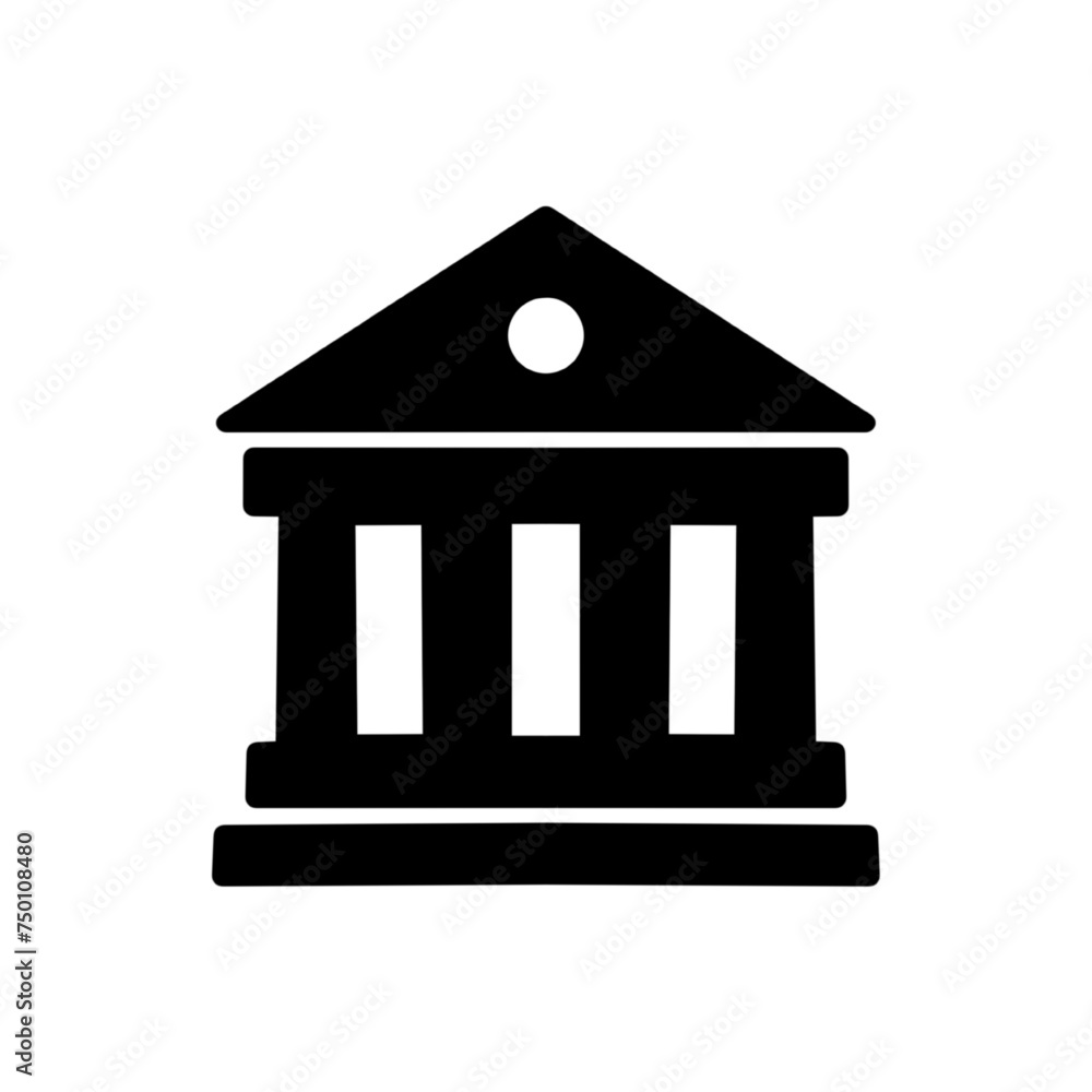 Bank vector icon, isolated on white eps vector illustration Bank vector icon, isolated on white eps vector illustration