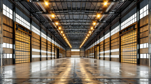 Warehouse Geometry, A Dance of Light and Shadow in Industrial Solitude © NURA ALAM