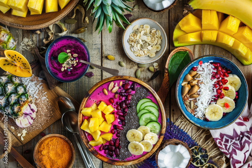 Vibrant smoothie bowl celebrating the first fruits of the harvest