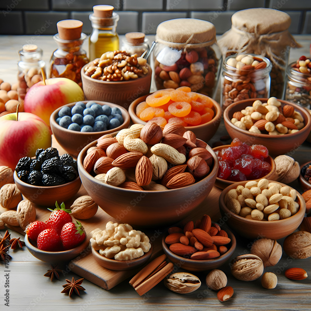 Assorted Dried Fruits, Almonds and Nuts