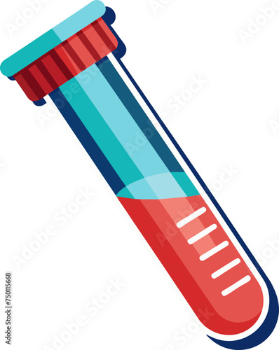 colorful test tube design vector graphic illustration in transparent background