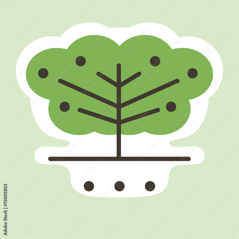 vector illustration of a tree icon, arbor day, green earth Stock Vector ...