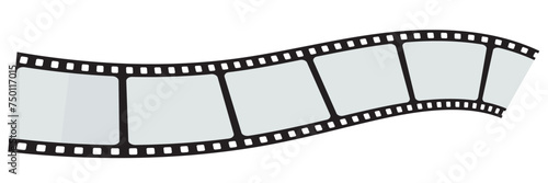 Curved film strip icon.  Vector photo booth icon.