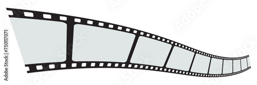 Curved film strip icon.  Vector photo booth icon.