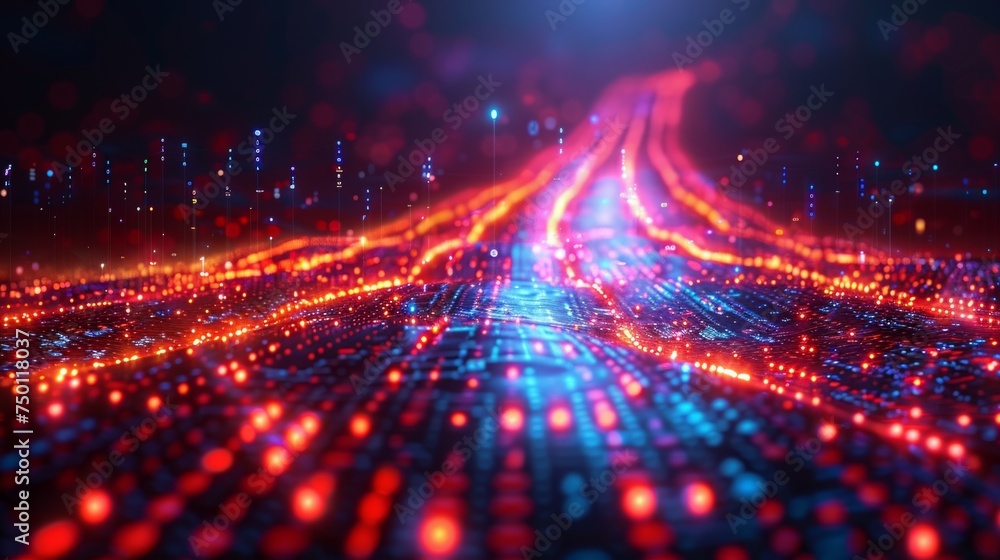 Stylized Abstract Digital Analytics Backdrop for Design Generative AI Stylized Abstract Digital Analytics Backdrop for Design Generative AI