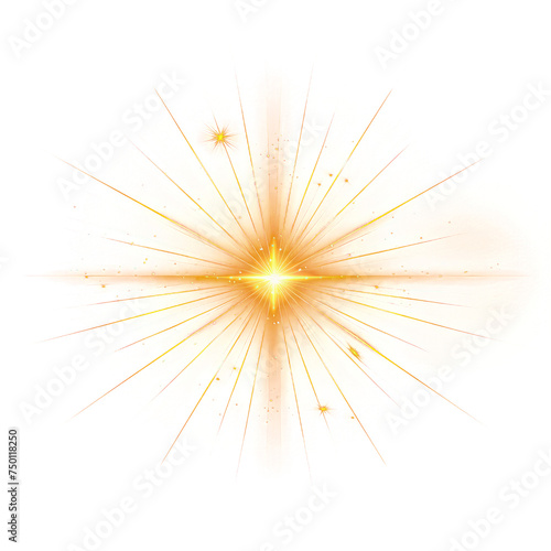 Bright ray , beam of soft light, The light is shining from the heavens. isolated on transparent background. 