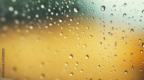 A home window glistens with raindrops after a summer shower.