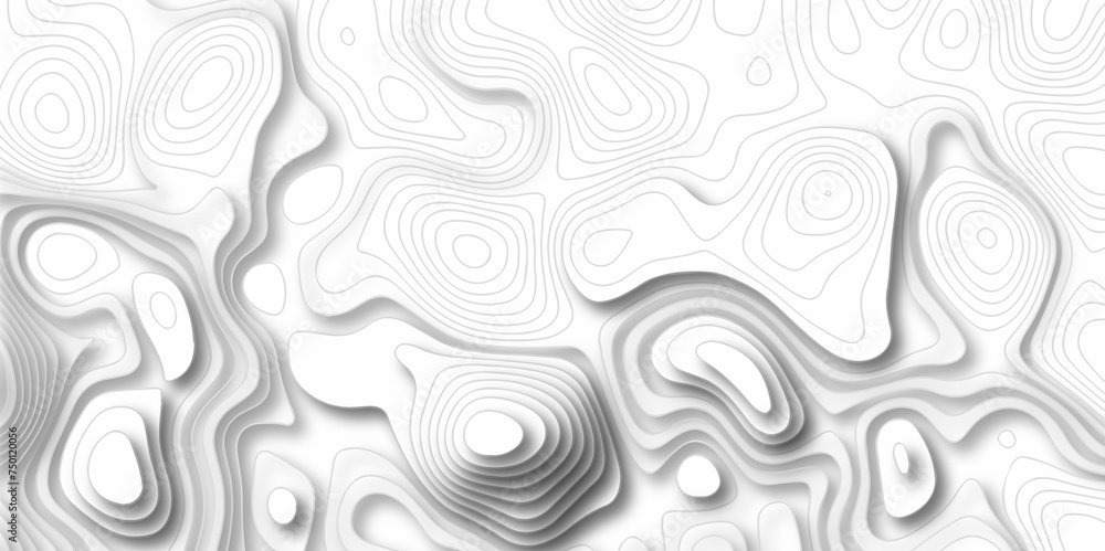Fototapeta premium Lines Topographic contour lines vector map seamless pattern. Geographic mountain relief. Abstract lines background. Contour maps. Vector illustration, Topo contour map design.