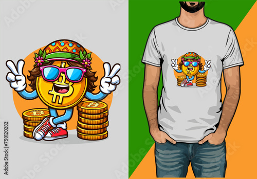 Bitcoin T-Shirt Design, Cryptocurrency T-Shirt Design