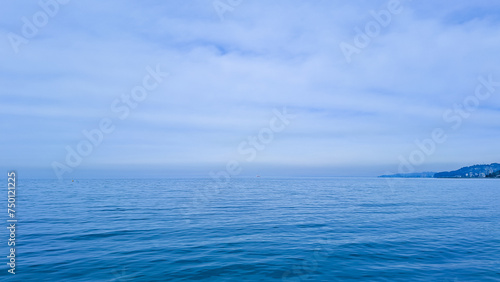 blue sea background minimalistic style