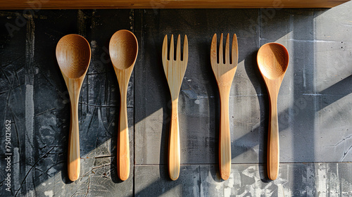 Elegant Wooden Cutlery Set 