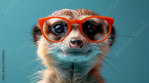 Humorous Meerkat donning Sunglasses and Displaying Joy Generative AI