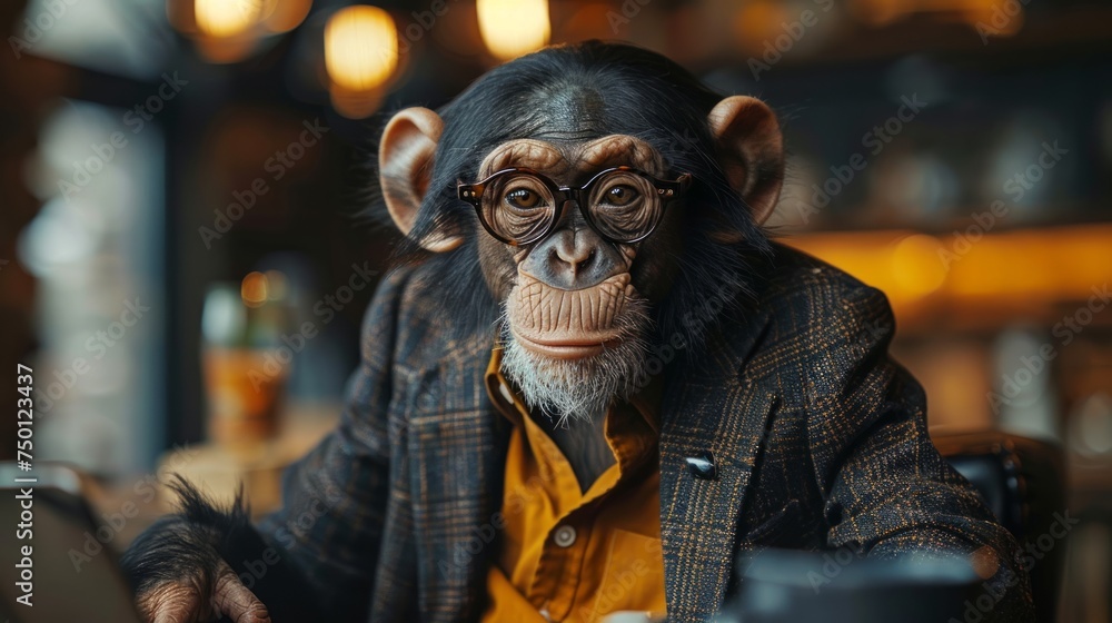 Businessmonkey - A Suited Primate in the Office Generative AI