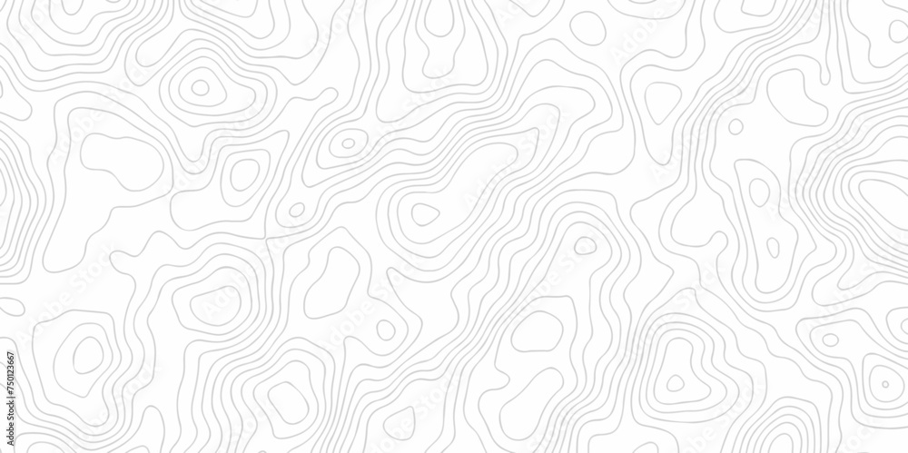 Lines the Topographic contour wave vector map seamless pattern. Geographic mountain relief. Abstract lines background. Contour maps. Vector illustration, Topo contour map design.